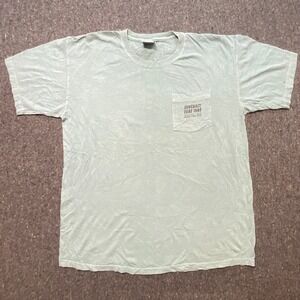Anvil Suncoast Surf Shop Shirt L Large Mens Green Skater‎ Florida Graphic Pocket